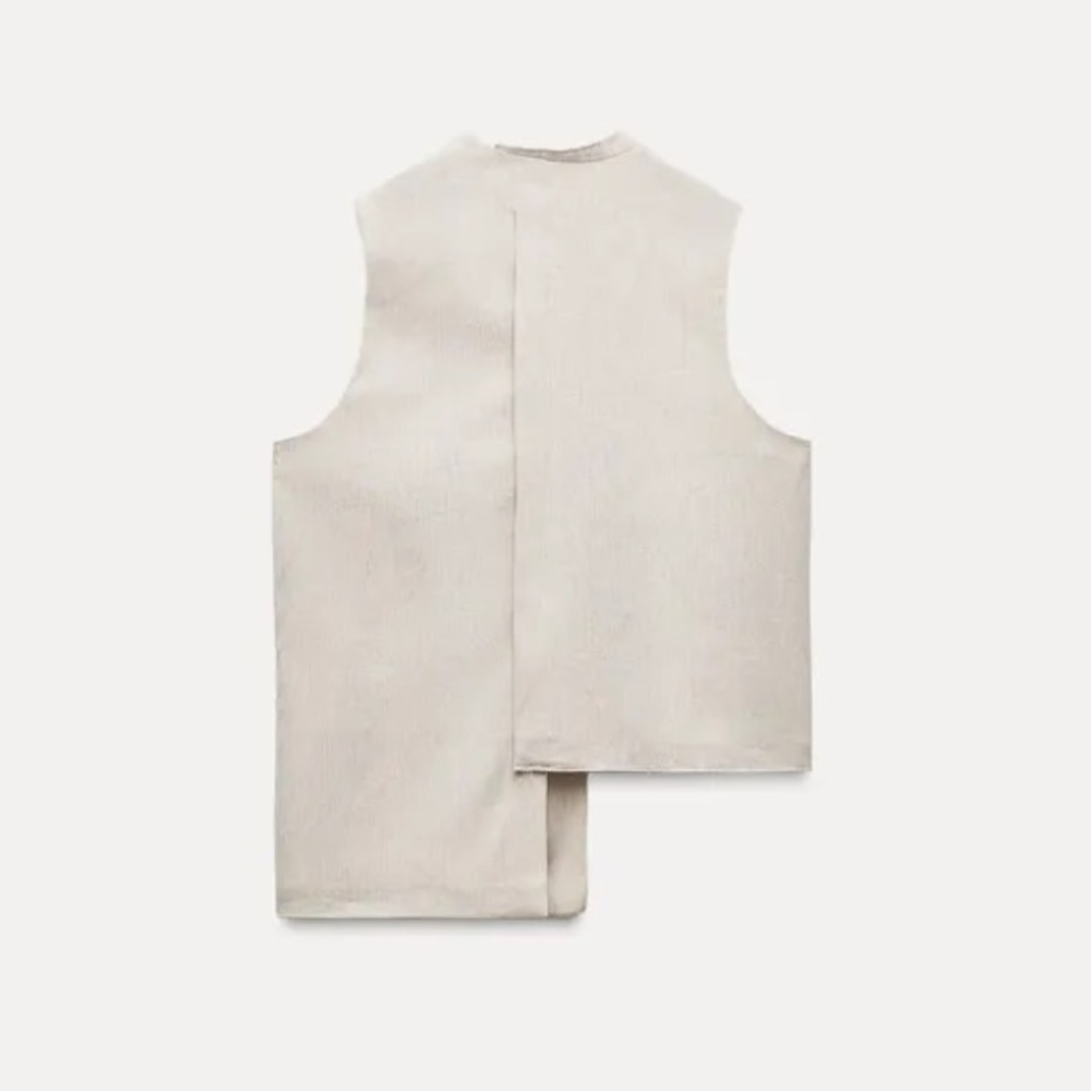 NWOT Zara Cream Vest - Picture 3 of 4